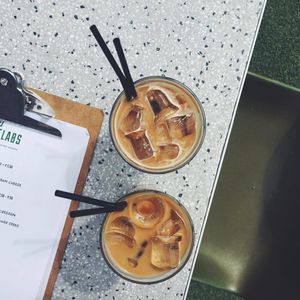 I love their ice coffee's, you can pick a sirup if you like (vanille, hazelnut and one more I thought). (pic. from their FB-page/IG) at Coffeelabs in Antwerpen