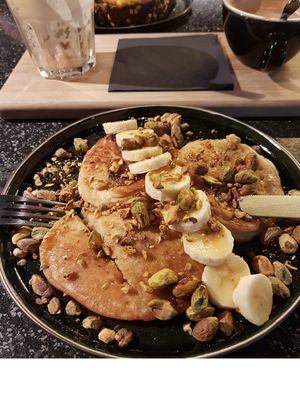 Banana pancakes at Coffeelabs in Antwerpen