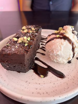 Choc-A-Lot cake and ice cream  at Namaste Village Norwich in Norwich