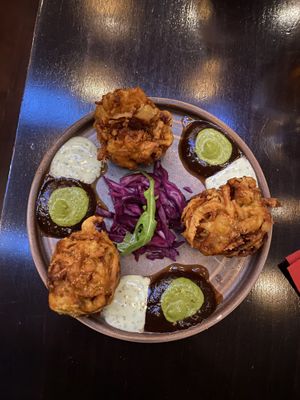 Onion bahji   at Namaste Village Norwich in Norwich