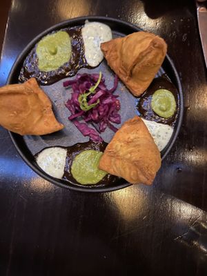 Samosas   at Namaste Village Norwich in Norwich