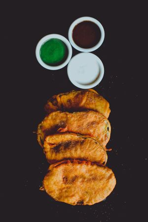 Aubergine Bhaji (An off-menu speciality done usually with our monthly unlimited buffet) - Vegan at Namaste Village Norwich in Norwich