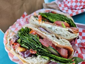 Italian sandwich at Glowing Plant Based Eatery in Los Angeles