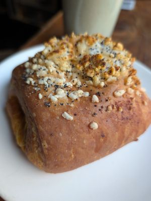 Cheese and spinach croissant at Glowing Plant Based Eatery in Los Angeles