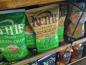 kettle chips at Glowing Plant Based Eatery in Los Angeles