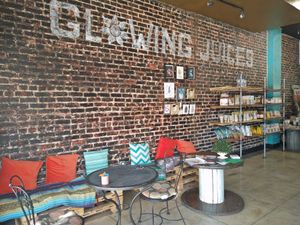 inside at Glowing Plant Based Eatery in Los Angeles