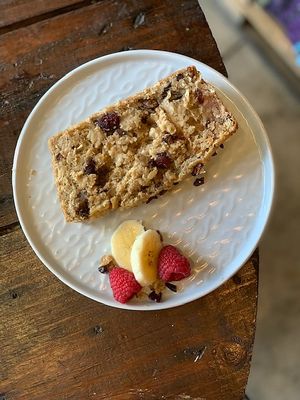 Homeade Vegan Banana Bread at Glowing Plant Based Eatery in Los Angeles