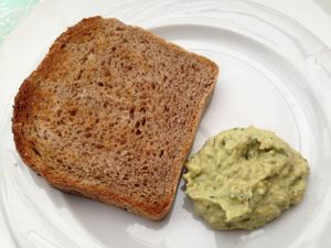 bread with tofu spread at Restaurantul Vegetarian Cris in Oradea
