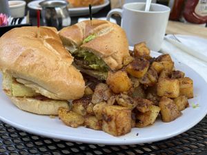 Ultimate breakfast sandwich - hearty portion!  at Iron Gate Cafe in Albany