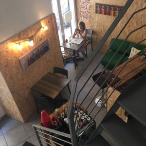 downstairs at Paprika Restaurant in Corsica