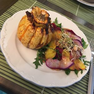 Delicious stuffed squash  at Paprika Restaurant in Corsica