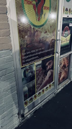 Hours are very inconsistent. This was taken on a Friday at 730p and they are closed.  We called and he said he would be open 830p-3a.  at Vegan Dream Doughnuts in Atlanta