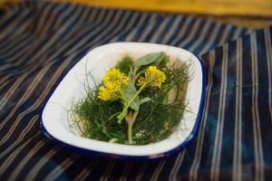 foraged herbs at The Crown in Hastings