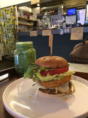 BBQ with extra hash brown! at Huggers - 허거스 in Seoul