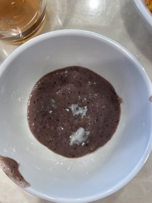 Rice porridge with bamboo salt  at Veg Green in Seoul