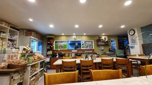 Main seating area at Veg Green in Seoul