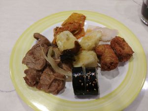 콩불구이, 새송이 탕수, 소이 후라이드 at Veg Green in Seoul