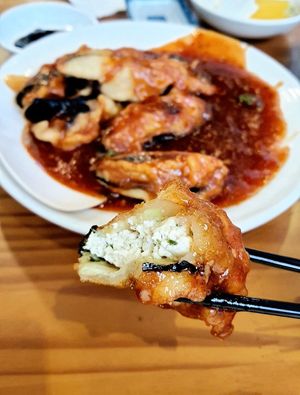 Tofu-filled eggplant - close-up at Gawon - 가원 in Seoul