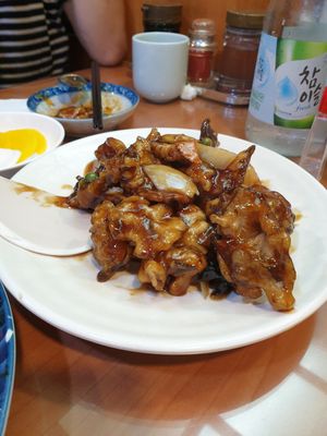mushrooms at Gawon - 가원 in Seoul