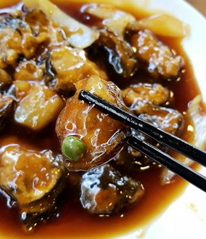 sweet and sour mushrooms - close-up at Gawon - 가원 in Seoul