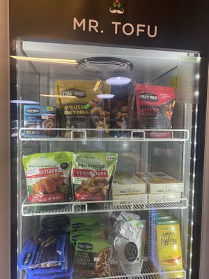 Various frozen vegan items  at Mr. Tofu - Hipodromo Condesa in Mexico City