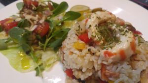 Mushroom Vegetable Fried Rice at Yammy Green in Busan