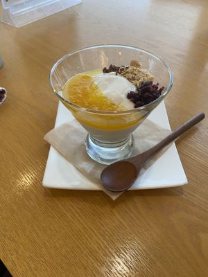 Always psyched for dessert!  at Vegenarang in Busan