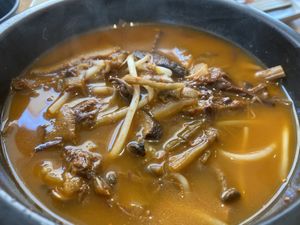 spicy soup (shroom/soy) which name i forgot  at Vegenarang in Busan