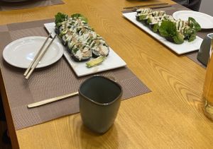 Avocado roll (12.500 KRW)  at Vegenarang in Busan