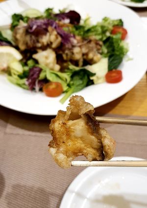 Mushroom sweet and sour - close-up at Vegenarang in Busan