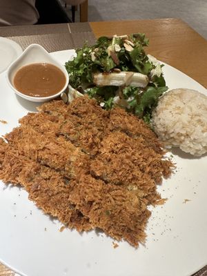 Bean protein cutlet #Veganuary at Vegenarang in Busan