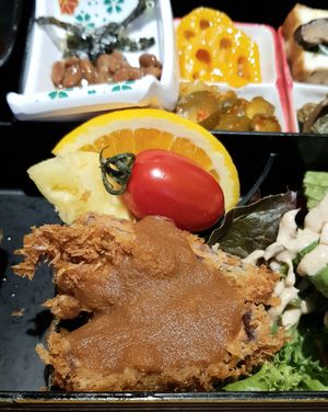 Vegan Donkatsu (part of Lotus Leaf Rice Set) at Vegenarang in Busan