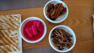 Side dishes  at Vegenarang in Busan