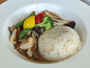 Mushroom & tofu at Vegenarang in Busan