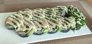 Sushi roll at Vegenarang in Busan