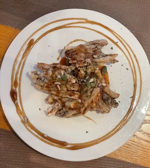 Fried mushrooms   at Vegenarang in Busan