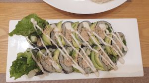 Kimbob at Vegenarang in Busan