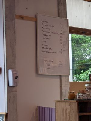 Offered drinks at Slodki Bez in Warsaw