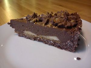 banana and chocolate cake at Slodki Bez in Warsaw