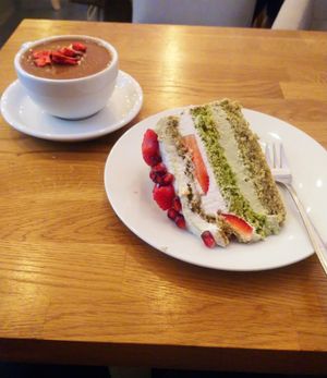 chocolate with strawberries
cake  at Slodki Bez in Warsaw