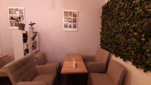 One of the tables at Slodki Bez in Warsaw