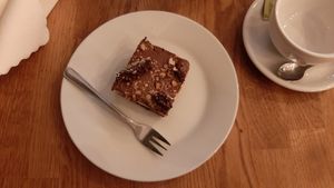 Choclate/ nuts cake at Slodki Bez in Warsaw