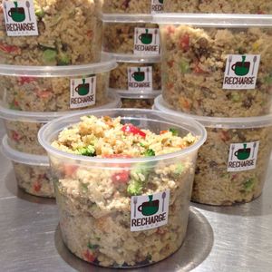 Quinoa Vegetable Salad (16 oz) at Recharge Cafe in Regina