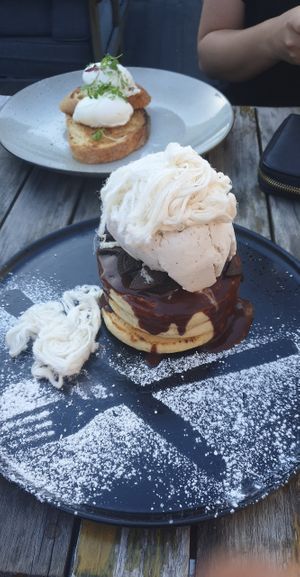 Vegan Oreo Pancakes at Onyx by Chrissy's Organics in Traralgon