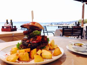 World's best veggie-burger   at Namaste in Gialova