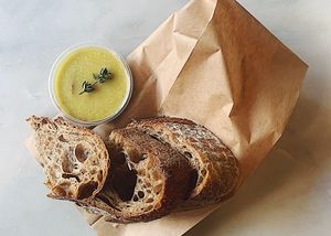 Faux grass at Meatless District - Da Costabuurt in Amsterdam