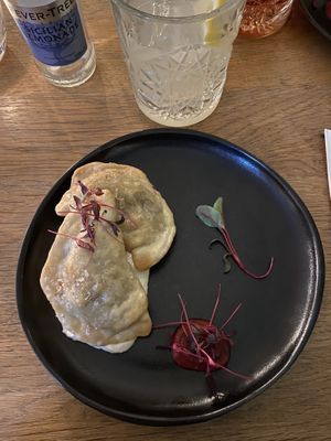 Mushroom pierogi  at Meatless District - Da Costabuurt in Amsterdam