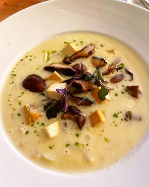 Wild Mushroom and Saffron Chowder   at Meatless District - Da Costabuurt in Amsterdam