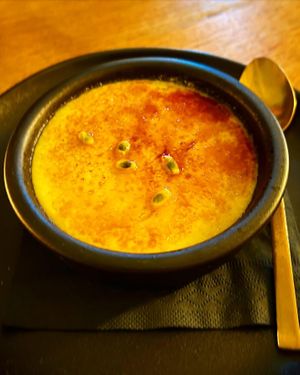 Passion Fruit Crème Brûlée   at Meatless District - Da Costabuurt in Amsterdam