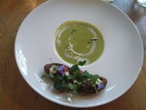 Pear and celery velouté at Meatless District - Da Costabuurt in Amsterdam